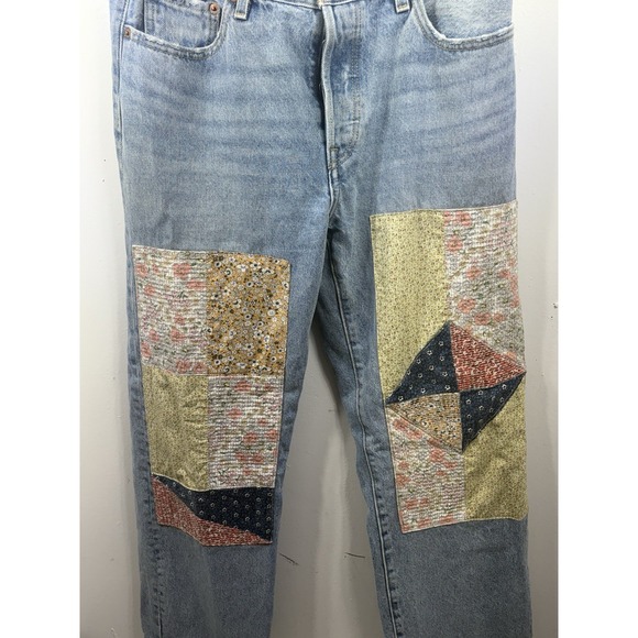 Levi's 501 150th Anniversary Jeans Patched Selvedge Distressed Denim W28 L32 - Picture 2 of 10